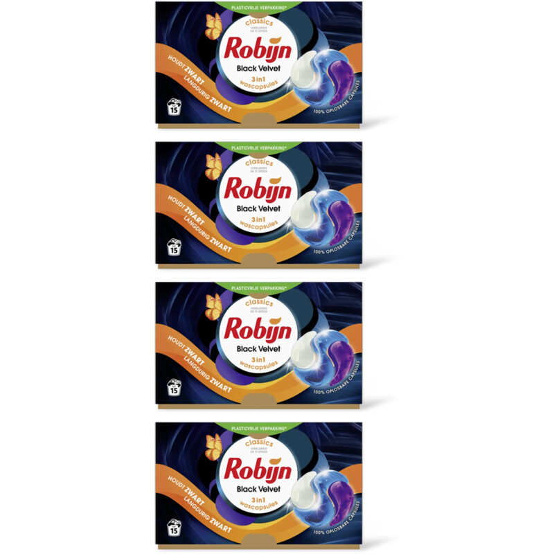 Robijn Wascapsules black velvet 4-pack