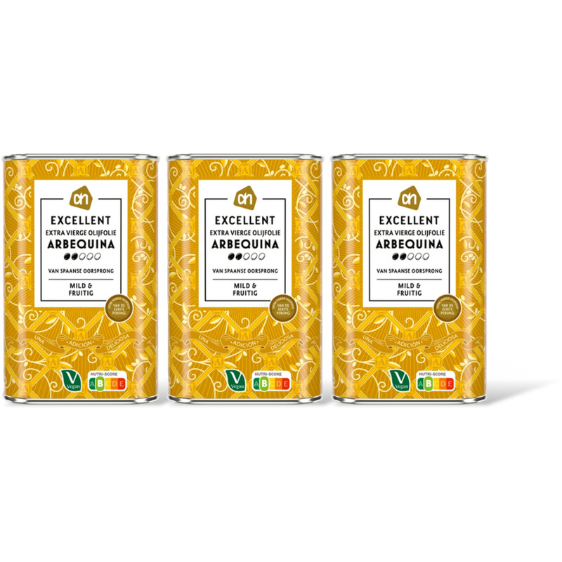 AH Excellent Extra vierge olijfolie arbequina 3-pack