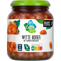 Een afbeelding van AH Terra Biologisch witte bonen in tomatensaus