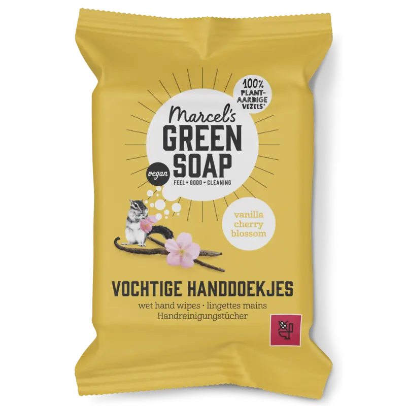 Marcel's Green Soap Hand wipes vanilla & cherry blossom