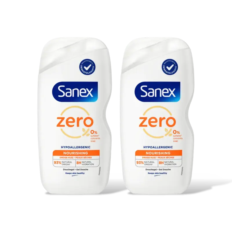 Sanex Zero% nourishing douchegel drg huid 2pk