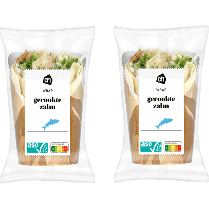 Een afbeelding van AH Wrap gerookte zalm 2-pack