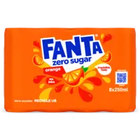 Fanta Orange zero sugar 8-pack bel