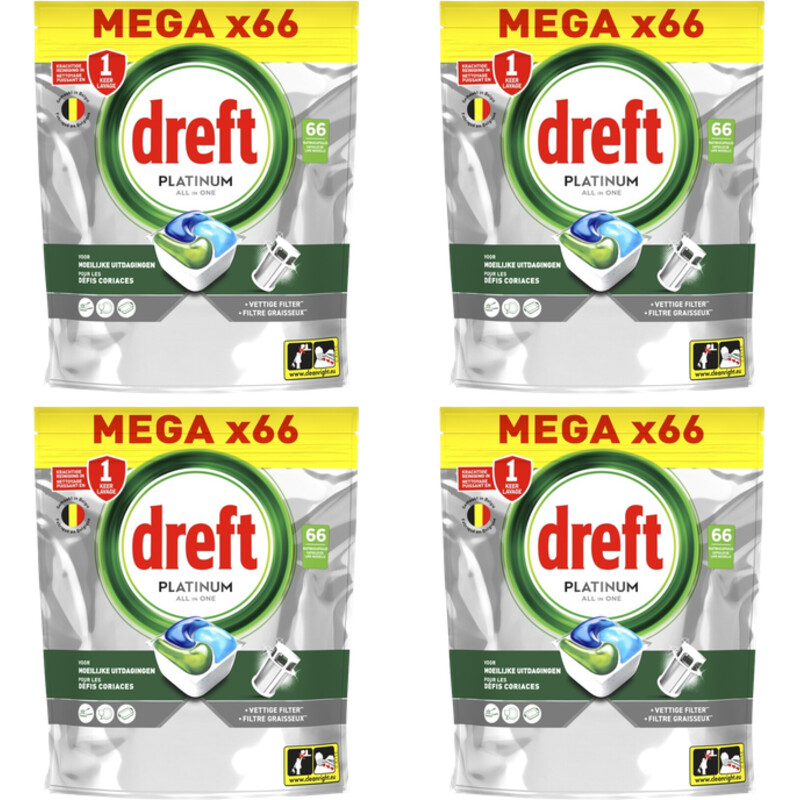 Een afbeelding van Dreft Platinum original vaatwastblt XXL 4-pack