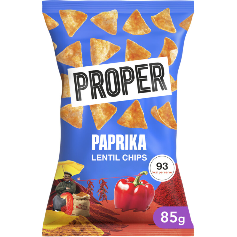 Proper Paprika lentil chips