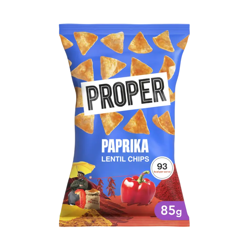 Proper Paprika lentil chips