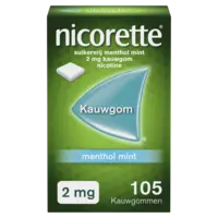 Nicorette Menthol mint 2mg kauwgom nicotine