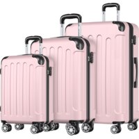 Een afbeelding van TRVLMORE Kofferset 20/24/28'' rose goud