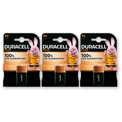 pdp-image-Duracell Plus 9V-alkaline batterijen 6LR61 3-pack