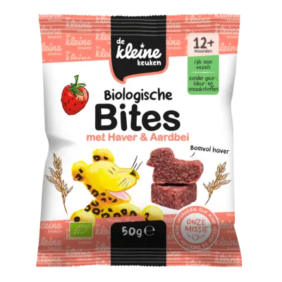 pdp-image-De Kleine Keuken Biologische bites haver & aardbei 12m+