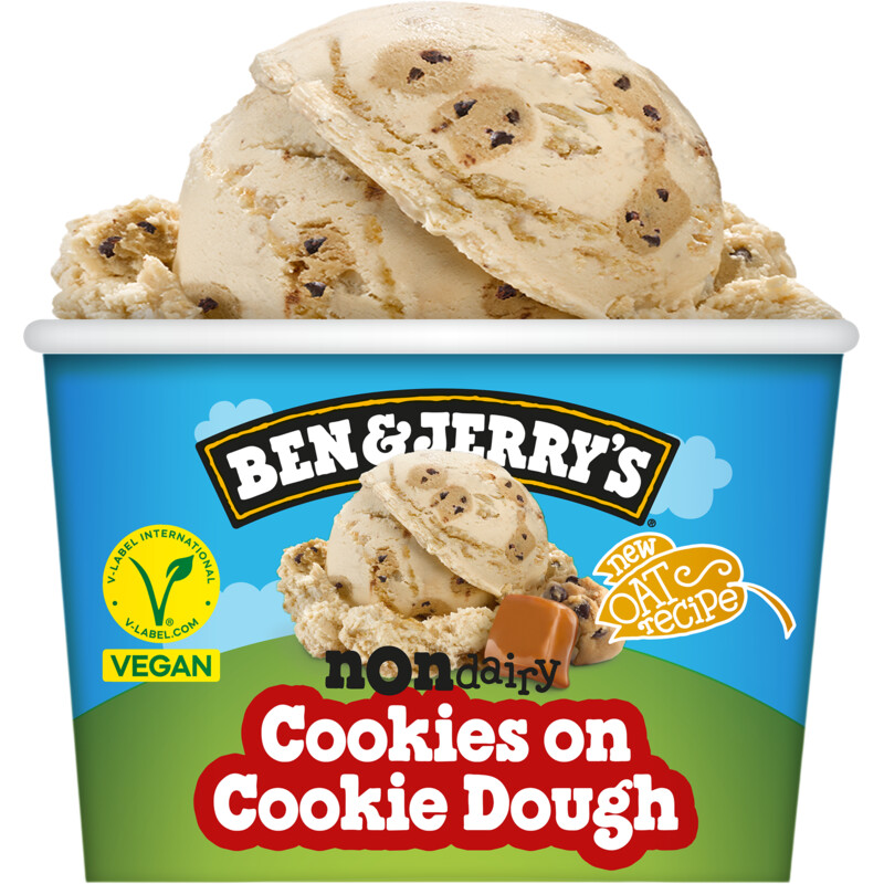 Ben & Jerry's Non-dairy cookies on cookie dough