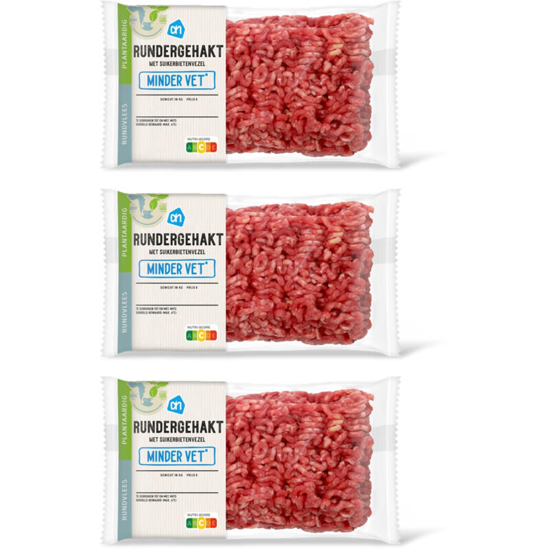 AH Rundergehakt minder vet 3-pack
