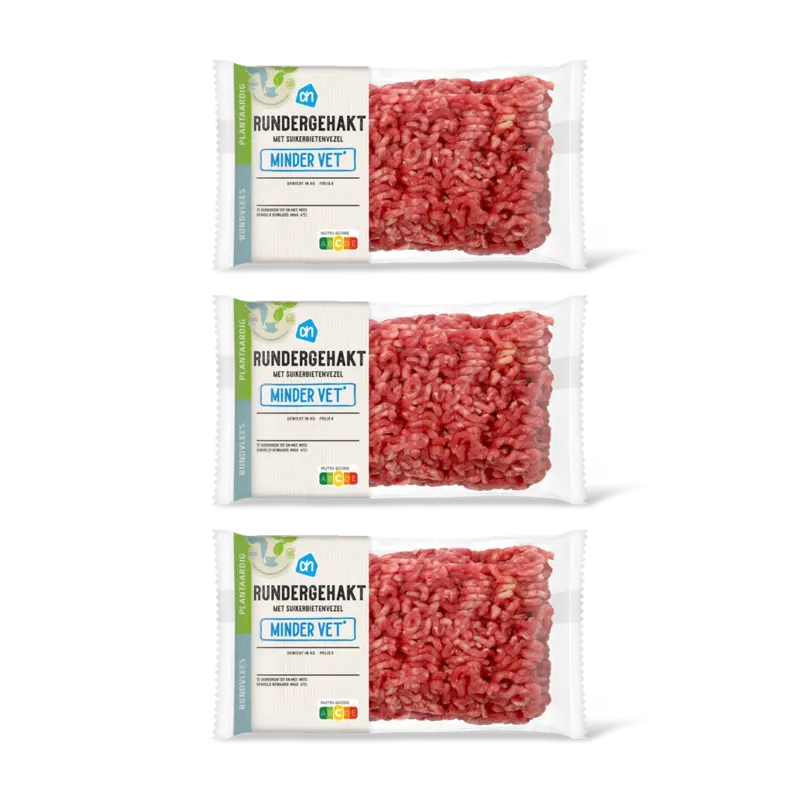 AH Rundergehakt minder vet 3-pack