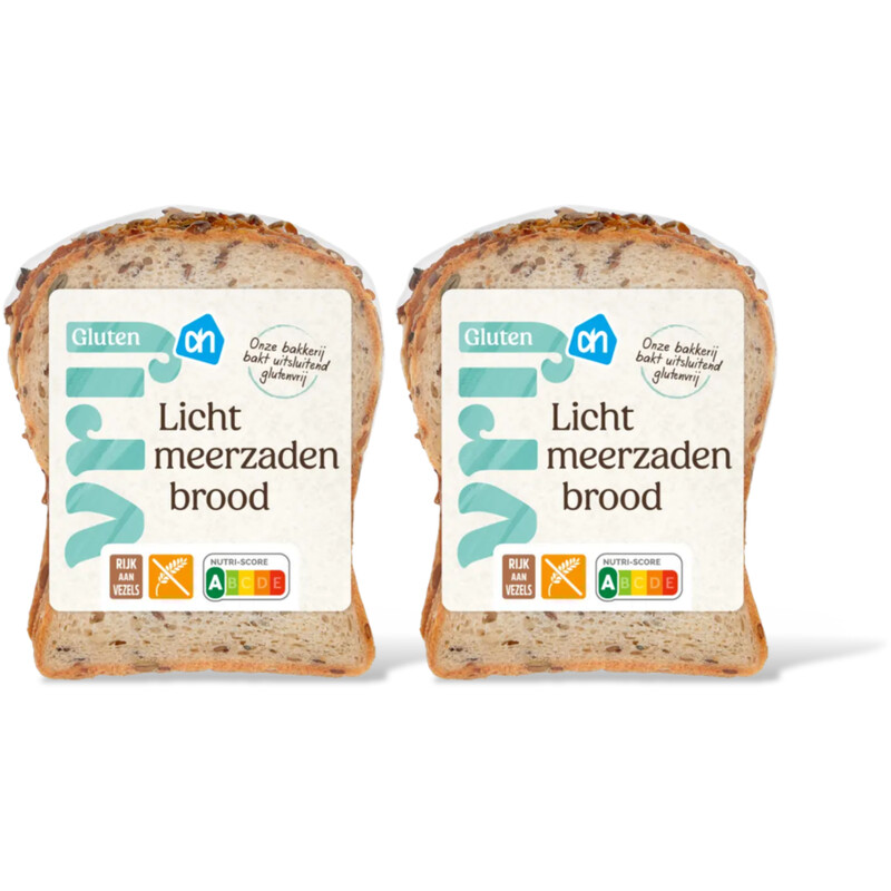 AH Glutenvrij Brood licht meerzaden half 2-pack
