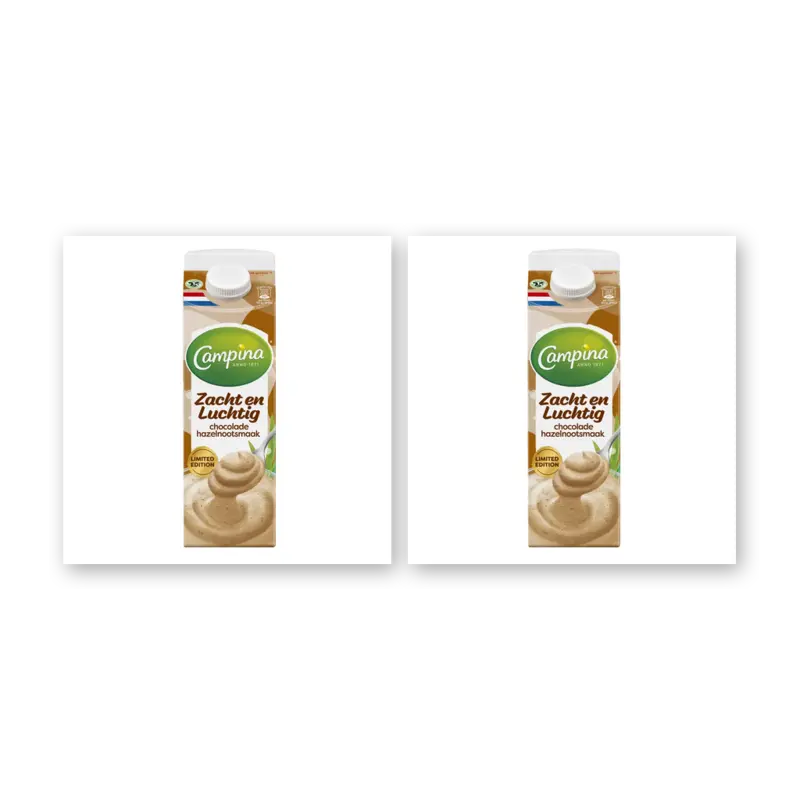 Campina Zacht en luchtig chocolade hzelnt 2-pack