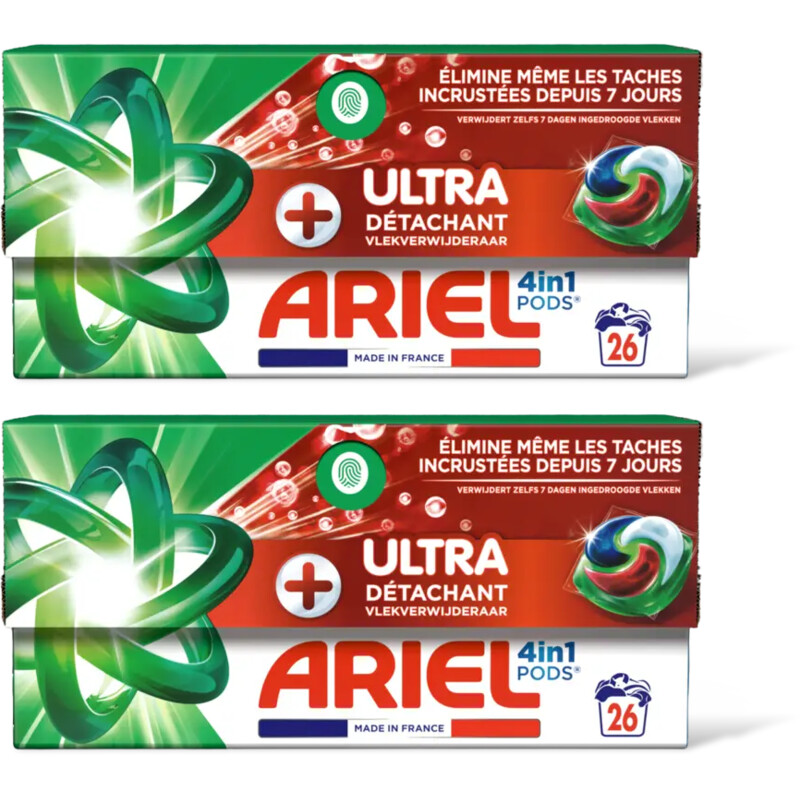 Ariel 4in1 pods+ ultra wasmiddelcapsules 2pack