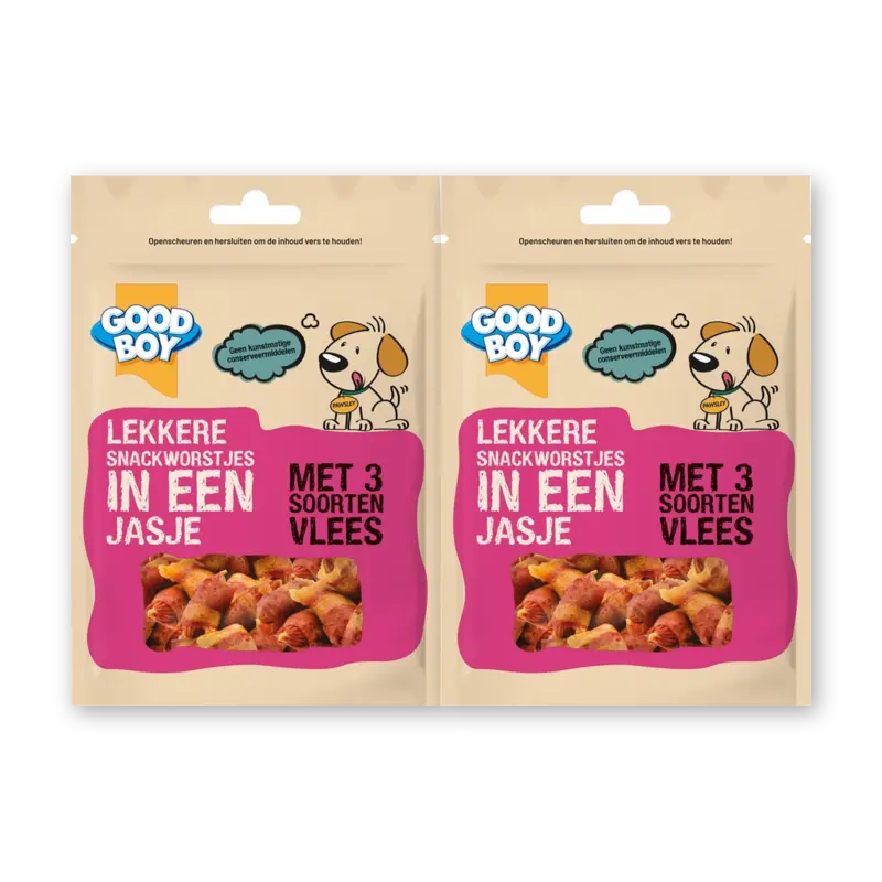 Good boy Lekkere snackworstjes in jasje 2-pack