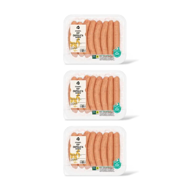 AH Scharrel kipchipolata gekruid 3-pack