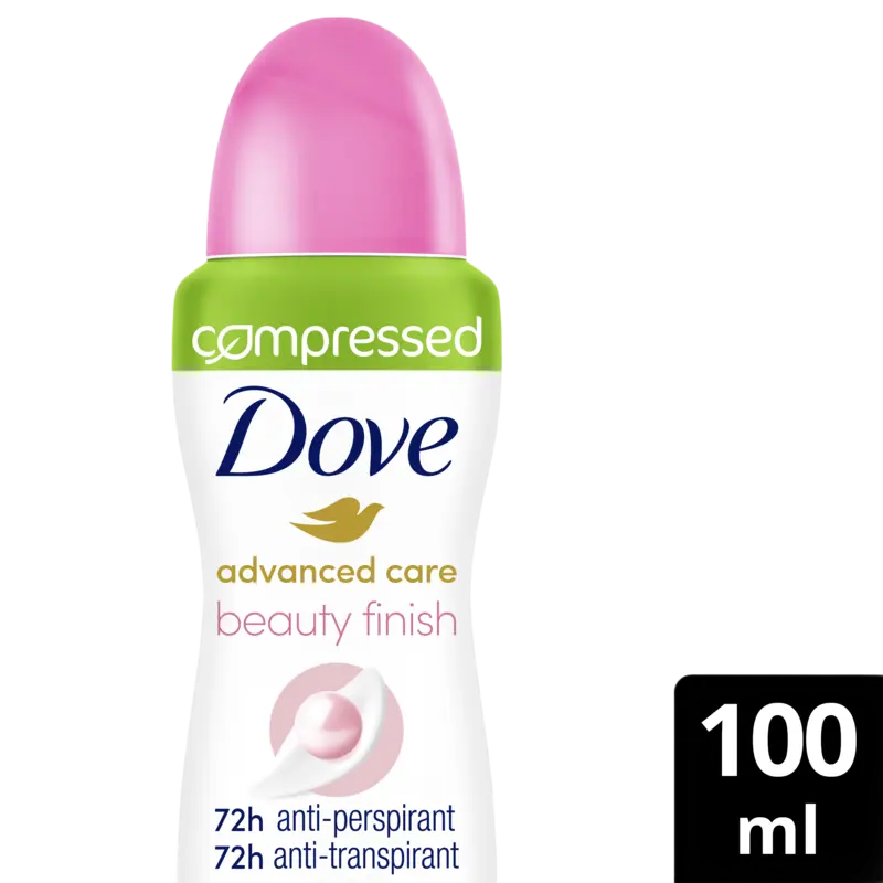 Dove Spray beauty finish compressed