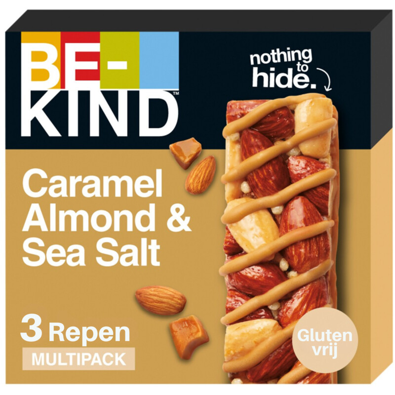 Be-kind Notenreep karamel amandel zeezout 3-pack