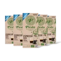 Perla Biologisch Espresso dark capsules 5-pack