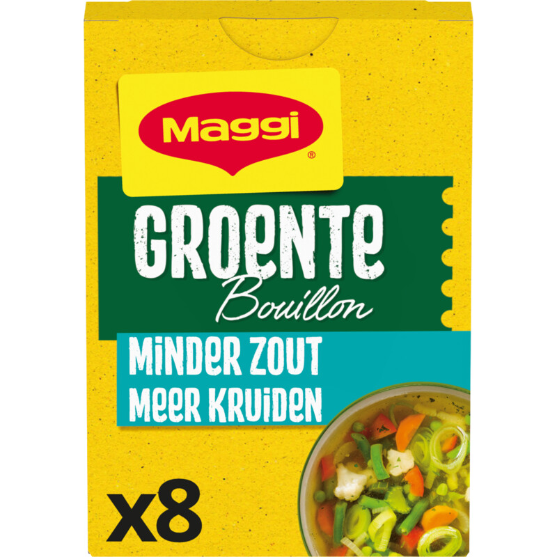 Een afbeelding van Maggi Groente bouillon minder zout