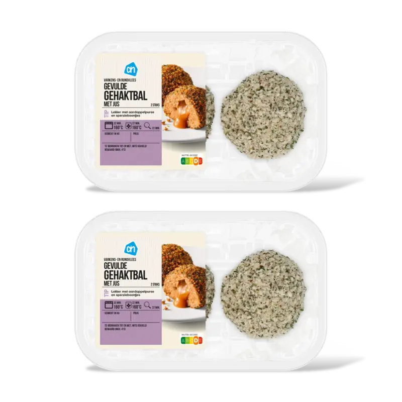 Gevulde gehaktballen met jus 2-pack