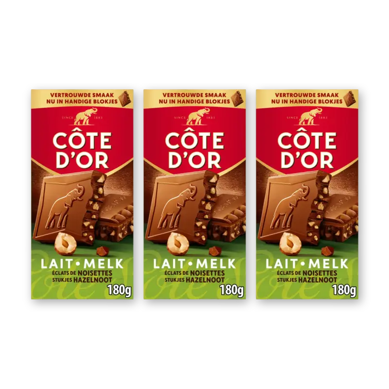 melk stukjes hazelnoot 3-pack