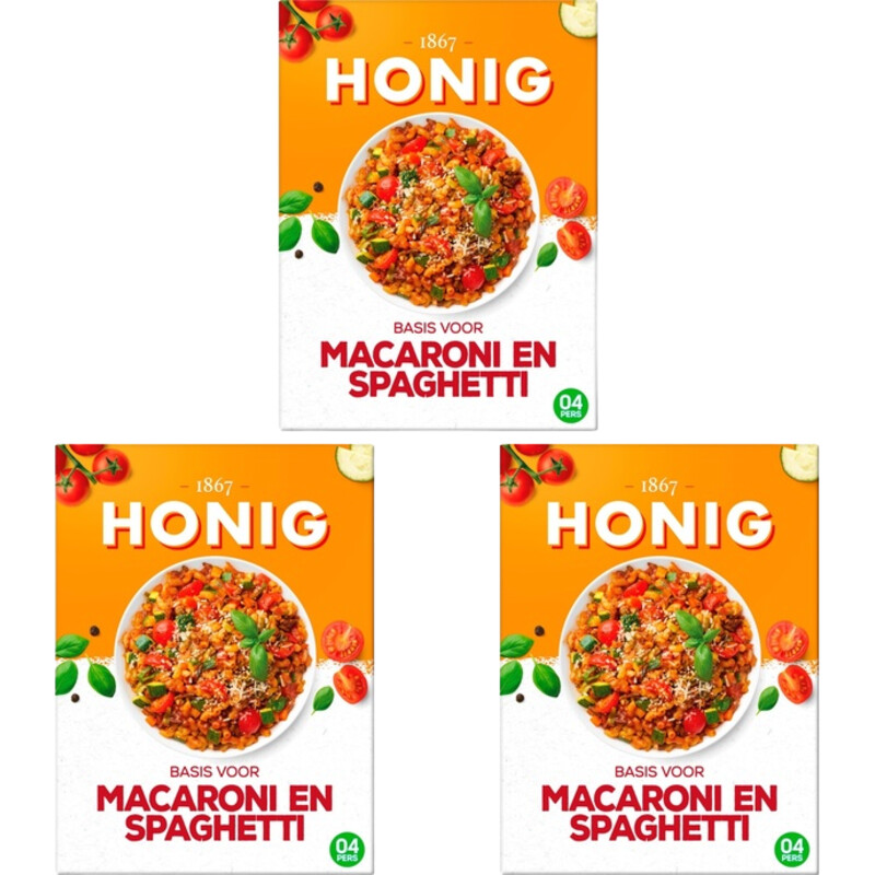 Een afbeelding van Honig basis voor macaroni en spaghetti 3-pack