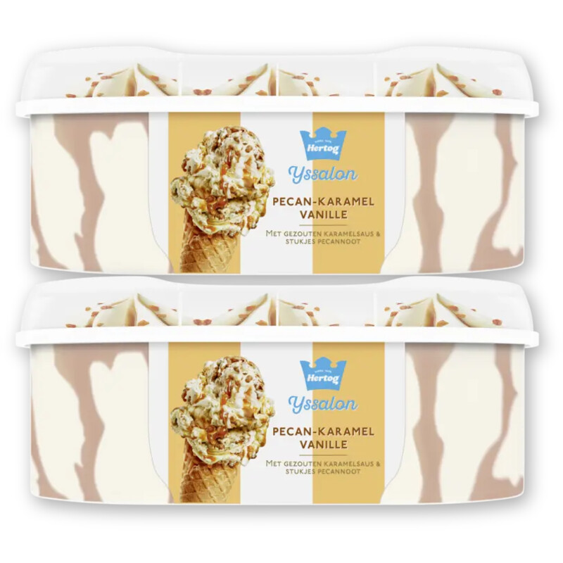 Hertog Ijssalon pecan-karamel vanille 2-pack