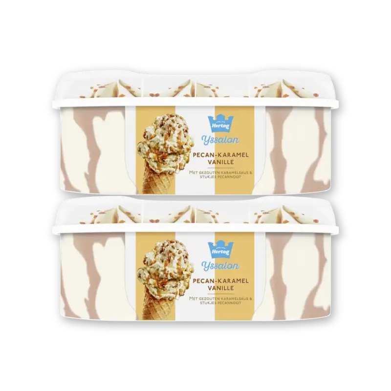 Hertog Ijssalon pecan-karamel vanille 2-pack
