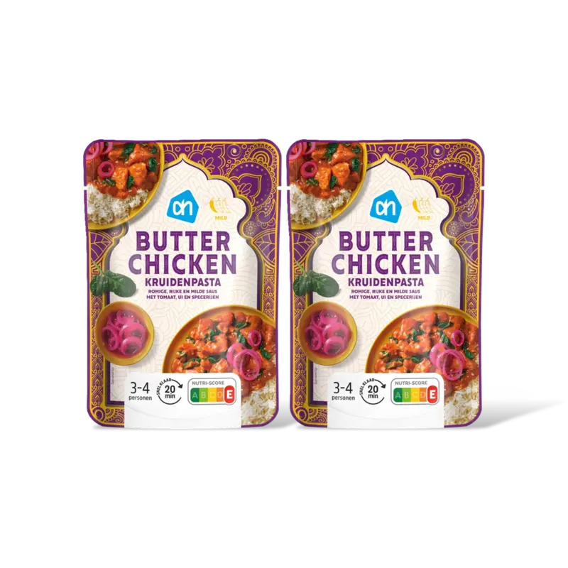 Butter chicken kruidenpasta 2-pack