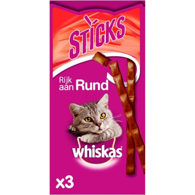 Een afbeelding van Whiskas Sticks rund kattensnacks