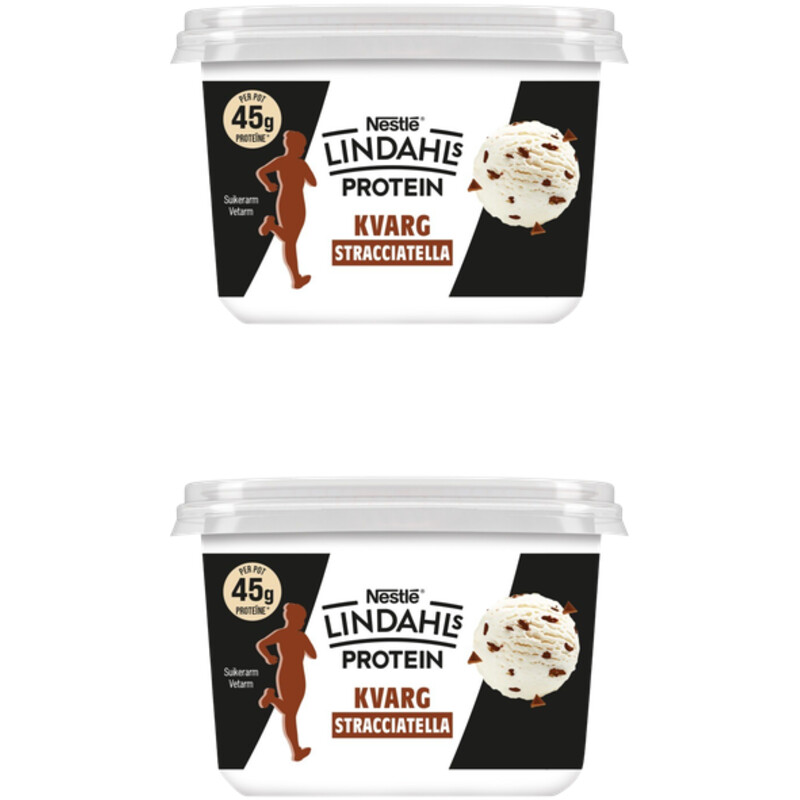 Een afbeelding van Lindahls Protein kvarg stracciatella 2-pack