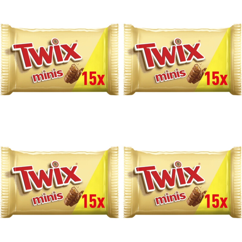 Een afbeelding van Twix Minis repen uitdeelzak 4-pack