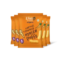 Ella's kitchen Maize puffs wortel + pastinaak 6m+ 5-pck