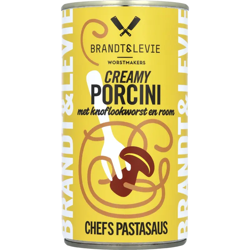 Pastasaus porcini met knoflookworst