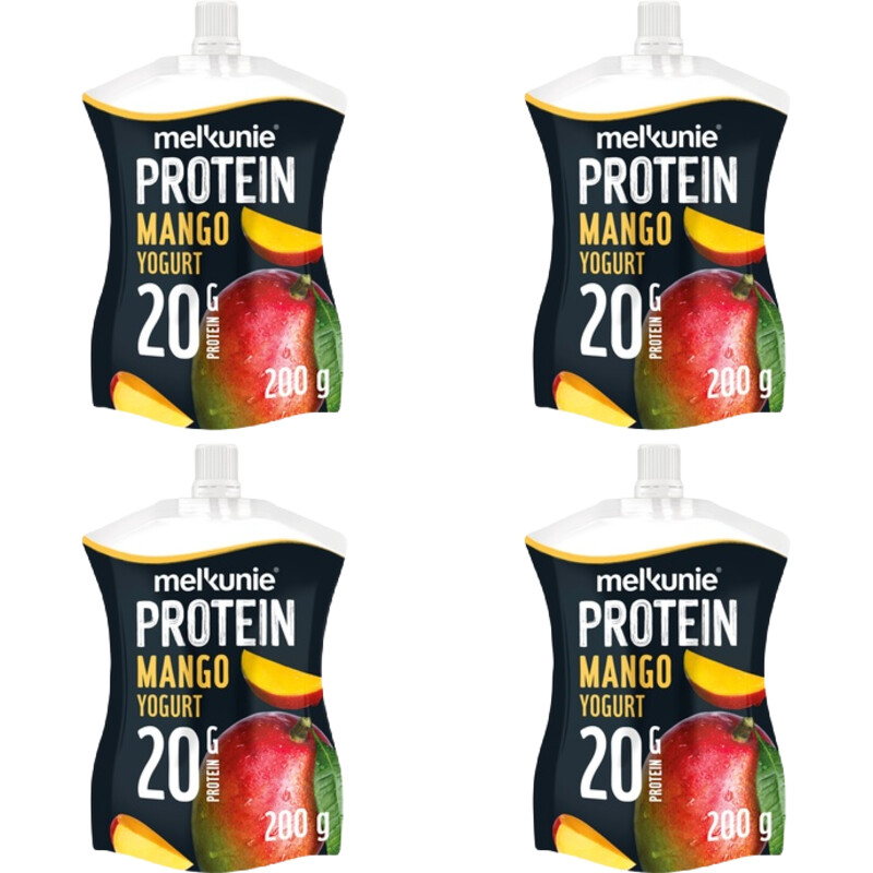Een afbeelding van Melkunie Protein mango yoghurt 4-pack