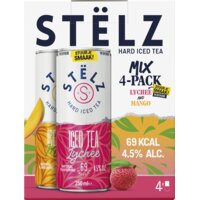 Stëlz Hard iced tea mango lemon 4-pack