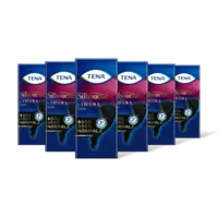 Tena Silhouette noir inlegkruisjes 6-pack