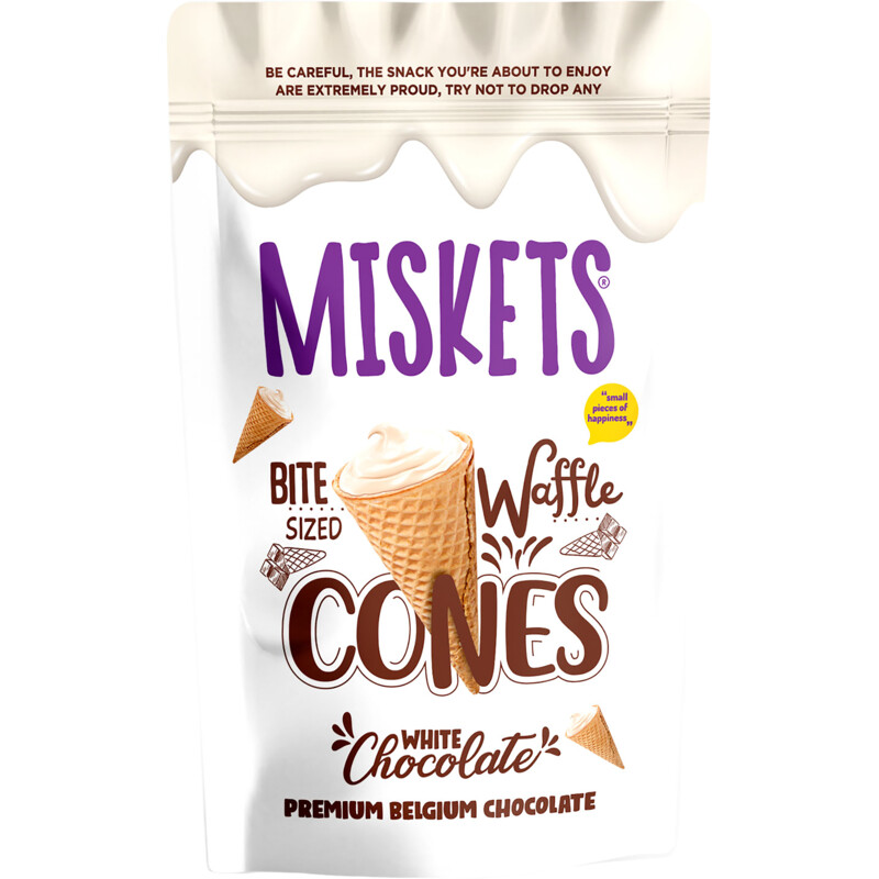 Miskets Witte chocolade cornet