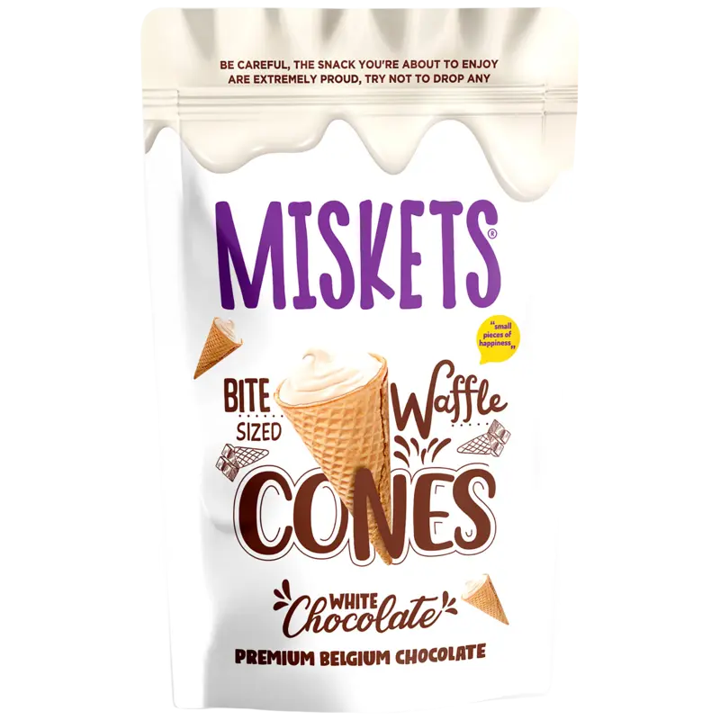 Witte chocolade cornet