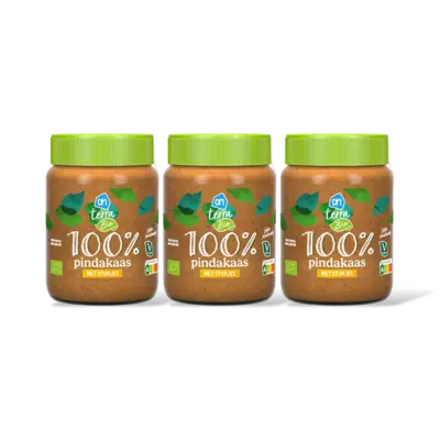 pdp-image-AH Terra Plantaardig bio 100% pindakaas 3-pack