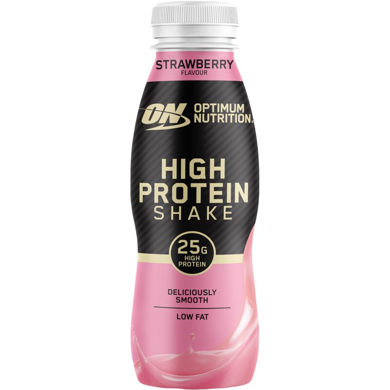 Een afbeelding van Optimum Nutrition High protein shake strawberry
