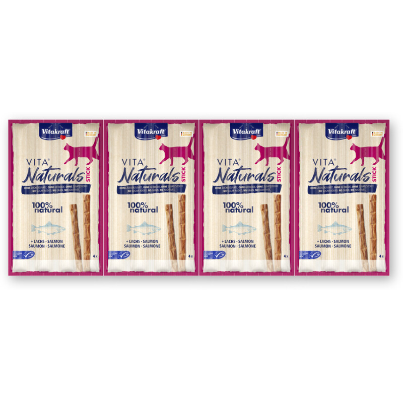 Vitakraft Vita naturals stick salmon 4-pack