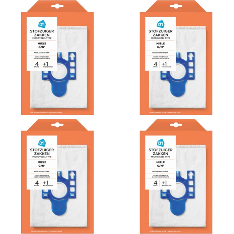 Een afbeelding van AH Stofzuigerzakken Miele G/N 4-pack