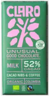 Claro Reep 52% milk cacao nibs & coffee