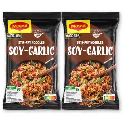 Maggi Stir-fry noodles soy garlic 2-pack