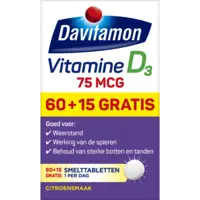 Davitamon Vitamine D 75mcg smelttabletten