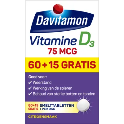 pdp-image-Davitamon Vitamine D 75mcg smelttabletten